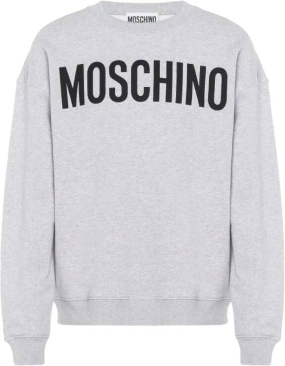 Moschino Moderne Lichtgrijze Heren Sweatshirt Gray Heren