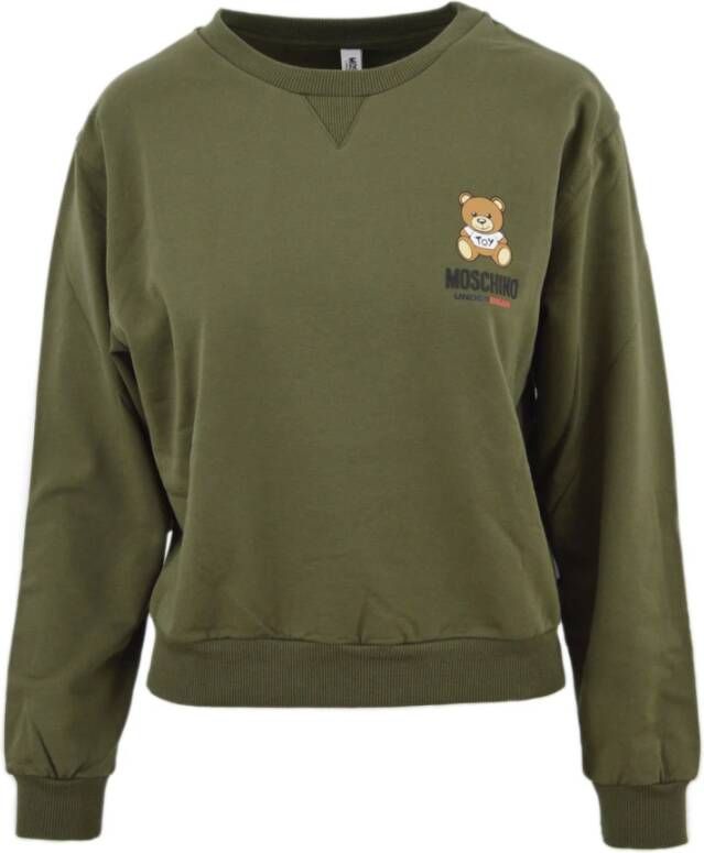 Moschino Crew Neck Sweatshirt Green Dames
