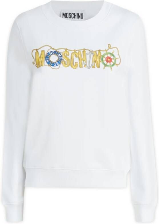 Moschino Trendy Sweatshirt Collectie White Dames