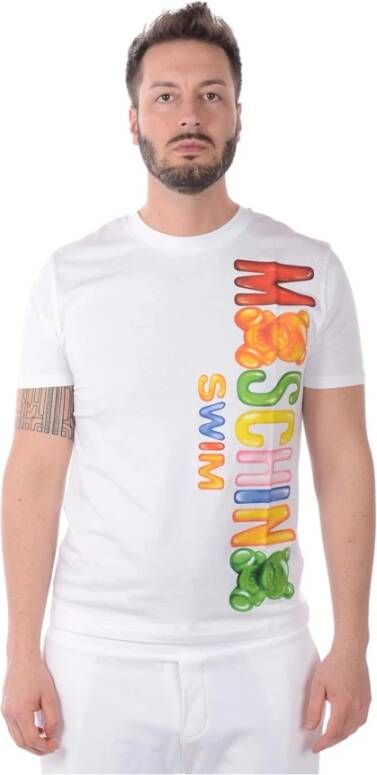 Moschino Heren T-shirt A19112325Bianco White Heren