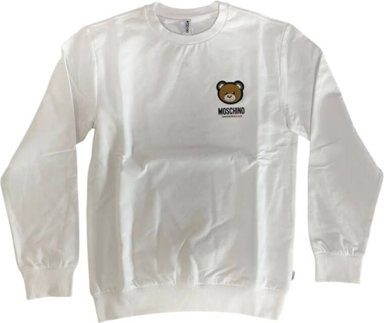 Moschino Witte Pail Innerlijke New Bear Sweatshirt White Heren
