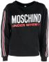 Moschino Zwarte Crewneck Sweatshirt met Verticale Strepen Black Dames - Thumbnail 1