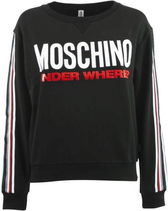 Moschino Sweatshirt Underwear logo under where? E20Mo15 Zwart Dames