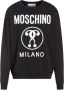 Moschino Zwarte Heren Sweatshirt met Dubbel Vraagteken Print Black Heren - Thumbnail 1