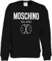 Moschino Dubbel Smile Bedrukte Sweatshirt Black Heren - Thumbnail 1