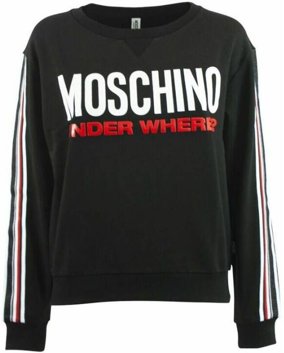 Moschino Sweatshirt Underwear logo under where? E20Mo15 Zwart Dames