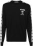 Moschino Zwart Wol Crewneck Sweatshirt met Iconisch Logo Black Heren - Thumbnail 2