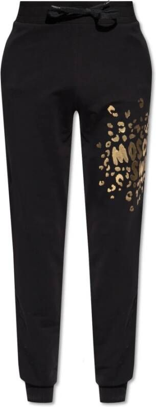 Moschino Swim collectie branded sweatpants Zwart Heren