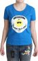 Moschino Blue Cotton Sunny Milano Print Tops T-shirt Blauw Dames - Thumbnail 1
