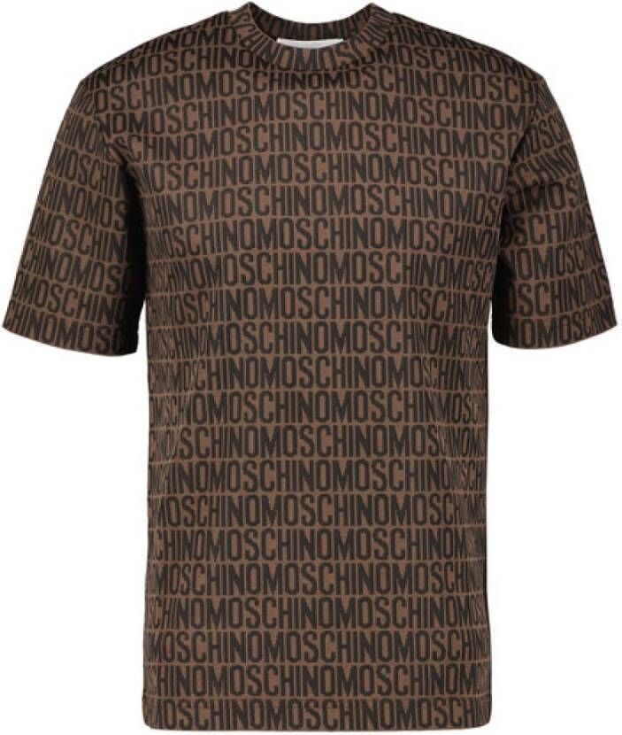 Moschino -T-Shirt Bruin Heren