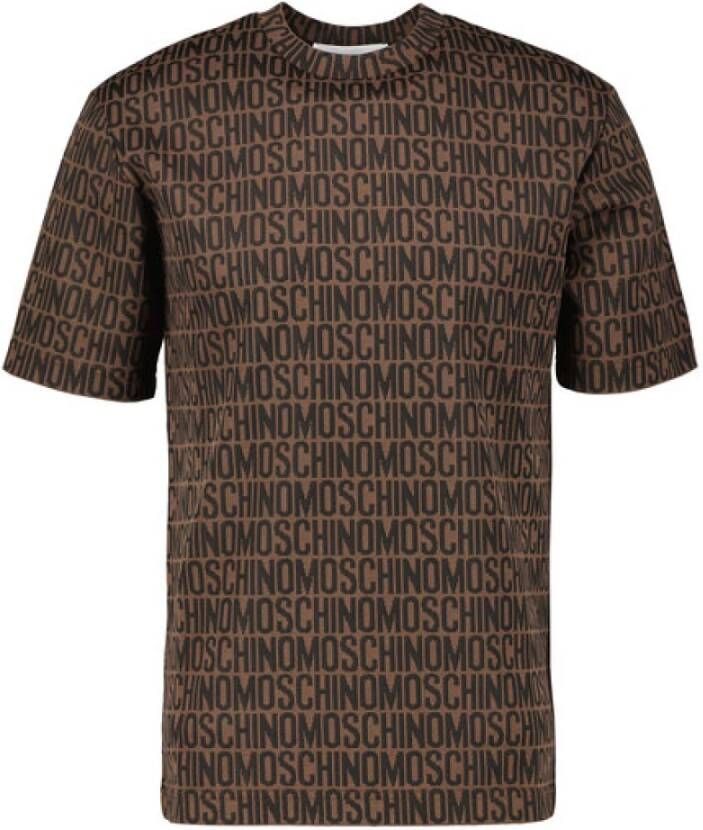Moschino -T-Shirt Bruin Heren