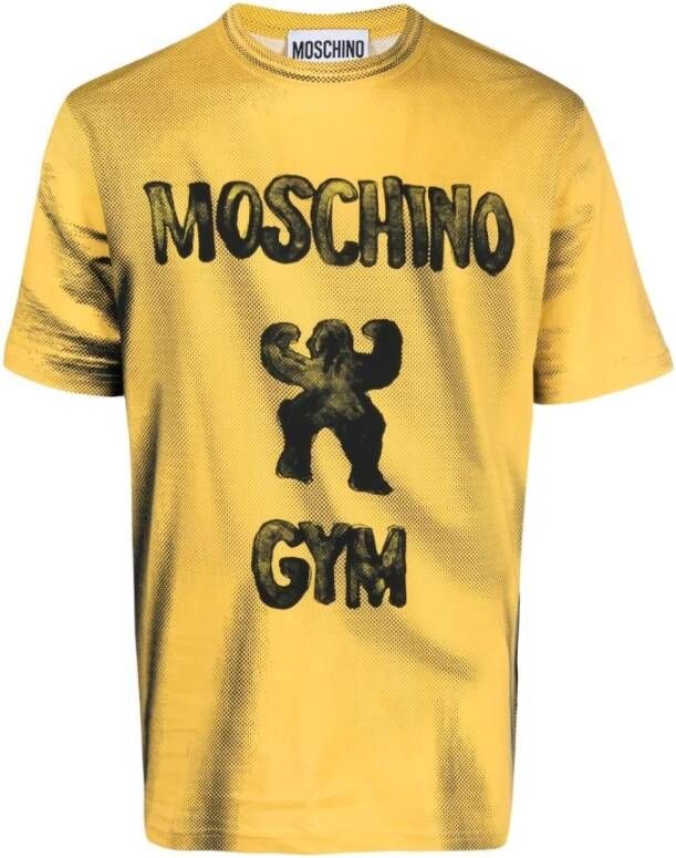 Moschino Heldergele T-shirts en Polos Yellow Heren