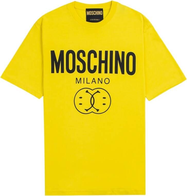 Moschino T-shirt Geel Heren