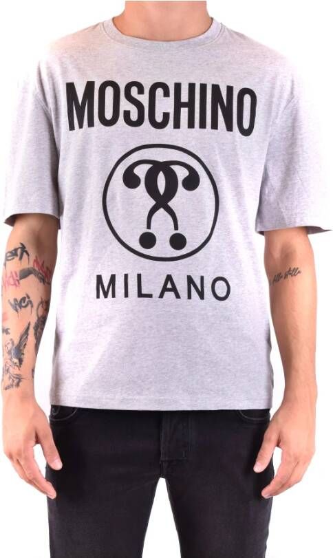 Moschino Comfortabel en stijlvol katoenen T-shirt voor heren Gray Heren