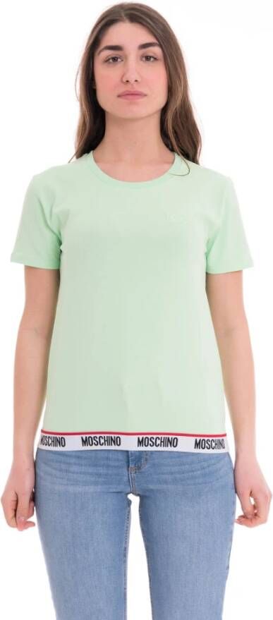 Moschino Comfortabel Katoenen Dames T-Shirt Green Dames