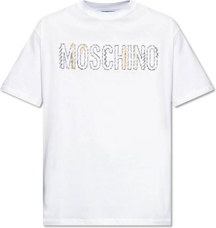 Moschino Katoenen T-shirt White Heren