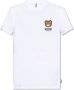 Moschino Stretch katoenen T-shirt met logo print White - Thumbnail 1