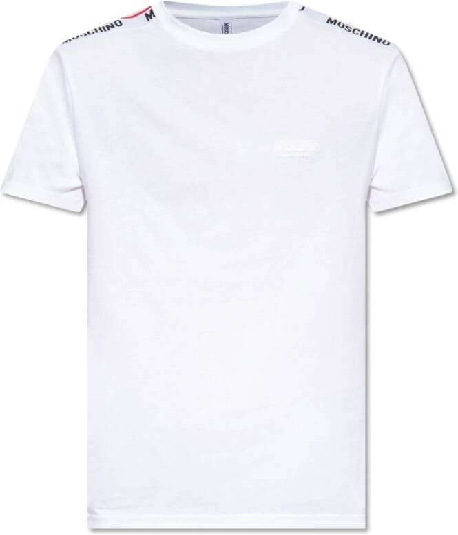 Moschino T-shirt met logo Wit Heren