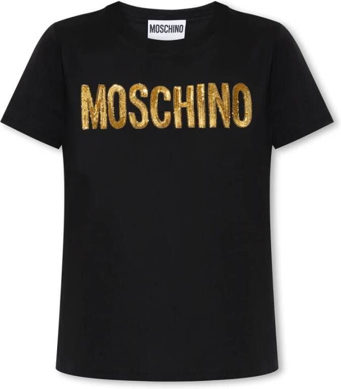 Moschino Stijlvolle Dames T-Shirt Verhoog je Modeniveau! Black Dames