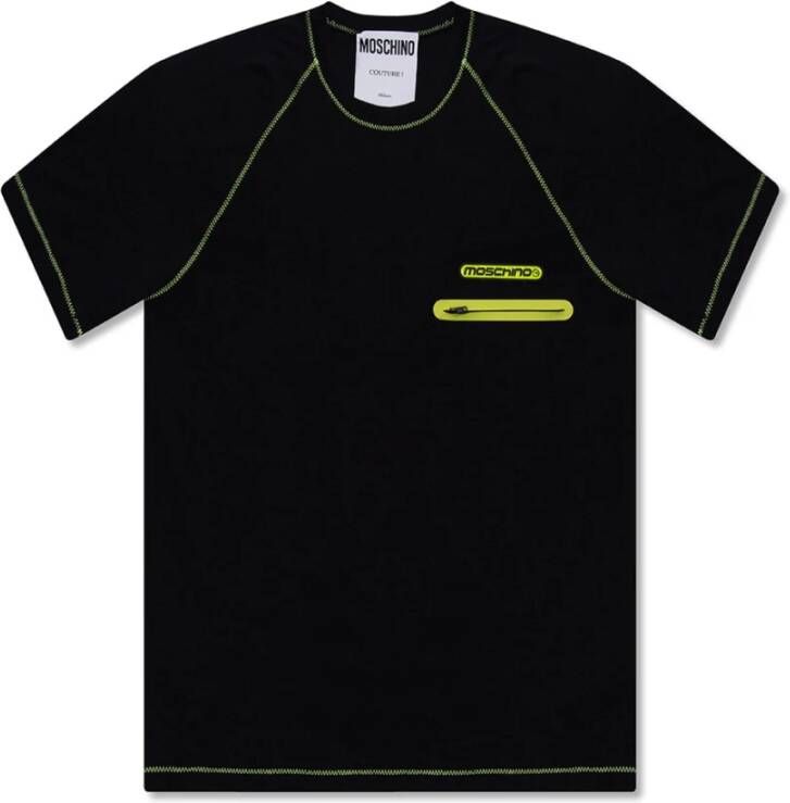 Moschino T-shirt met zak Zwart Heren