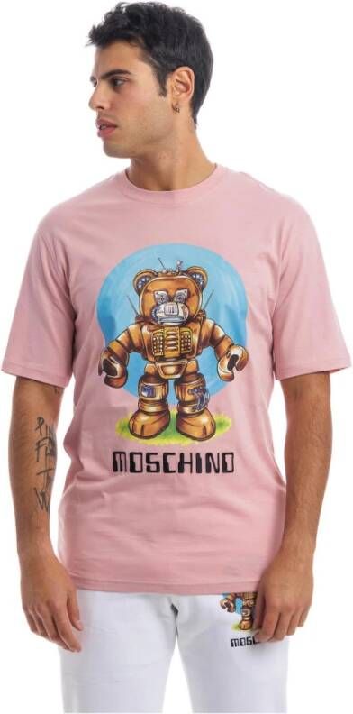 Moschino T-shirt Roze Heren