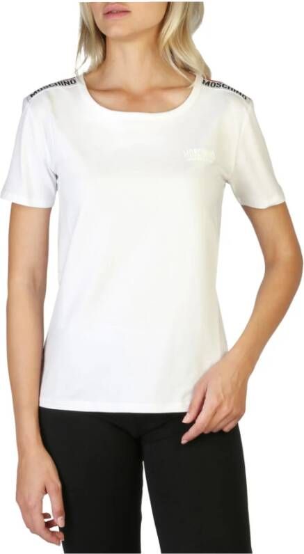 Moschino Essentieel T-shirt met korte mouwen voor dames White Dames