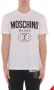 Moschino Iconische Double Smile Logo Print Tee White Heren - Thumbnail 3