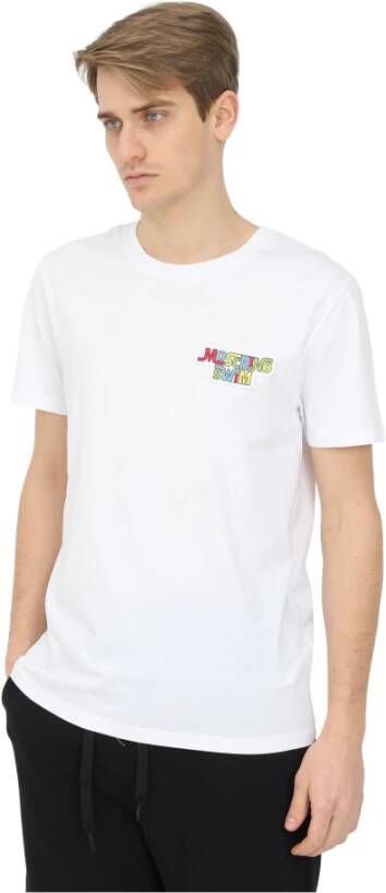 Moschino Upgrade je Garderobe met dit Hoogwaardige T-Shirt voor Mannen White Heren