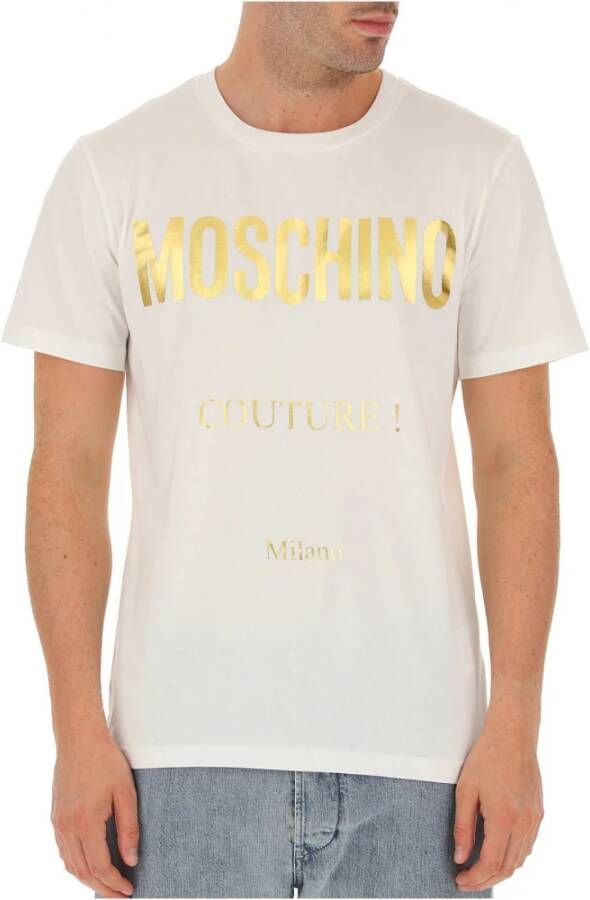 Moschino T-Shirt With Logo Wit Heren