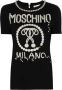 Moschino Rockende Zwarte Tee Black Dames - Thumbnail 1