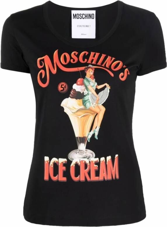 Moschino T-shirt Zwart Dames