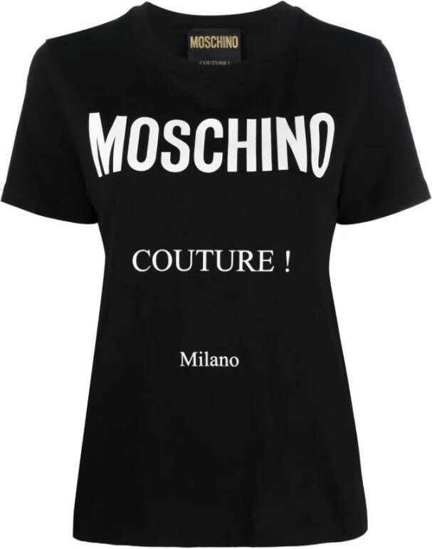 Moschino Iconisch Couture Zwart T-Shirt Black Dames