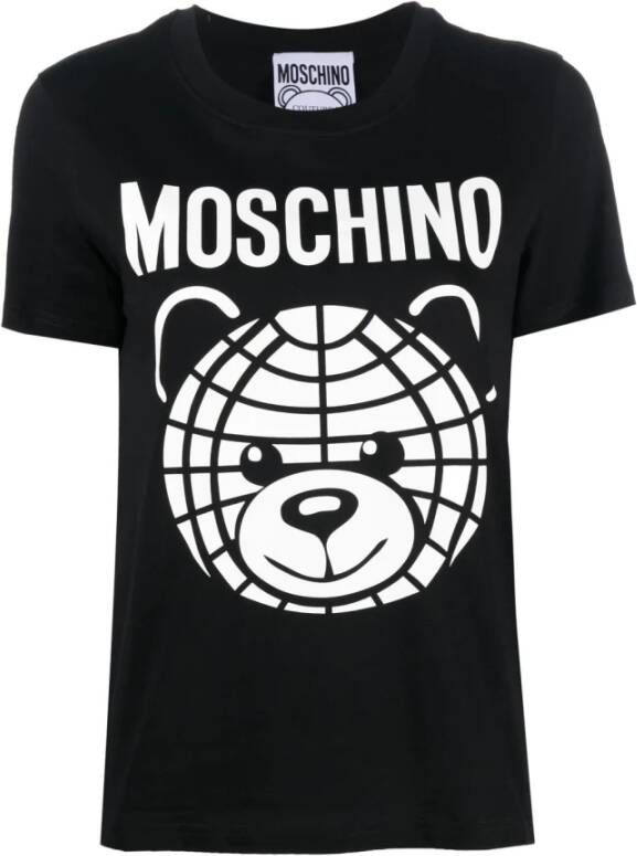 Moschino Stijlvolle T-shirt voor modebewuste vrouwen Black Dames
