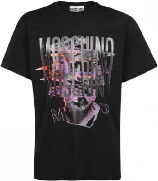Moschino Heren T-shirt met print Black Heren