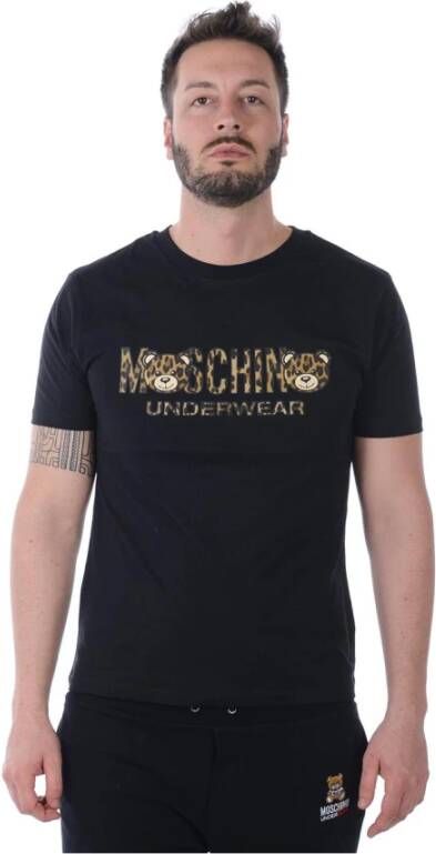 Moschino Zwart Katoenen T-Shirt met Stijl ID A19118130Nero Black Heren