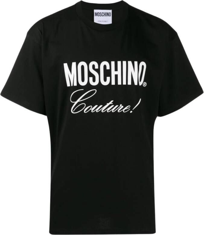 Moschino Logo T-shirt Zwart Heren