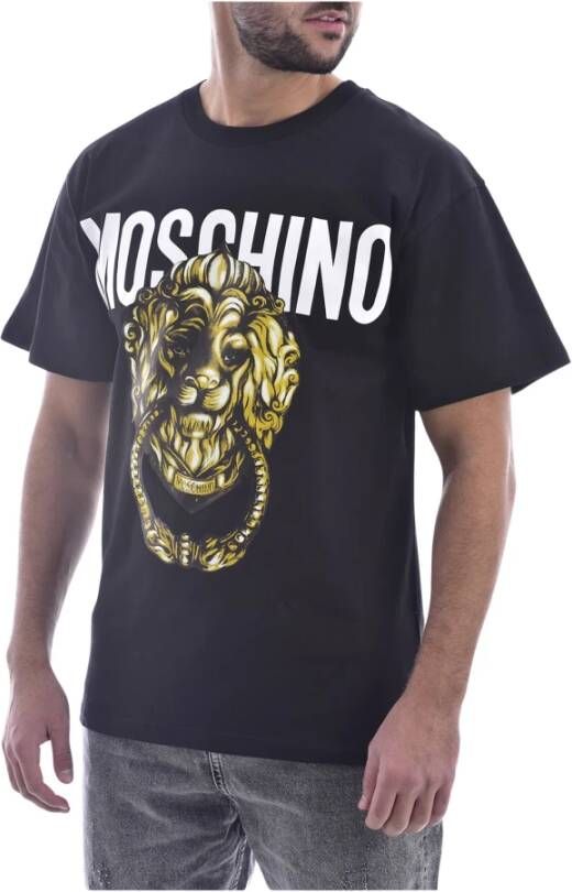 Moschino T-shirt With Big Logo Zwart Heren