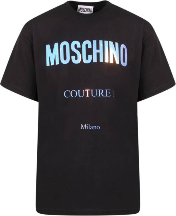 Moschino Couture Korte Mouw Katoenen T-Shirt Black Heren