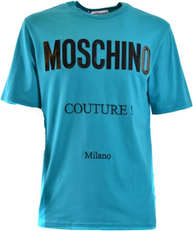 Moschino Upgrade je casual garderobe met stijlvolle T-shirts Blue Heren