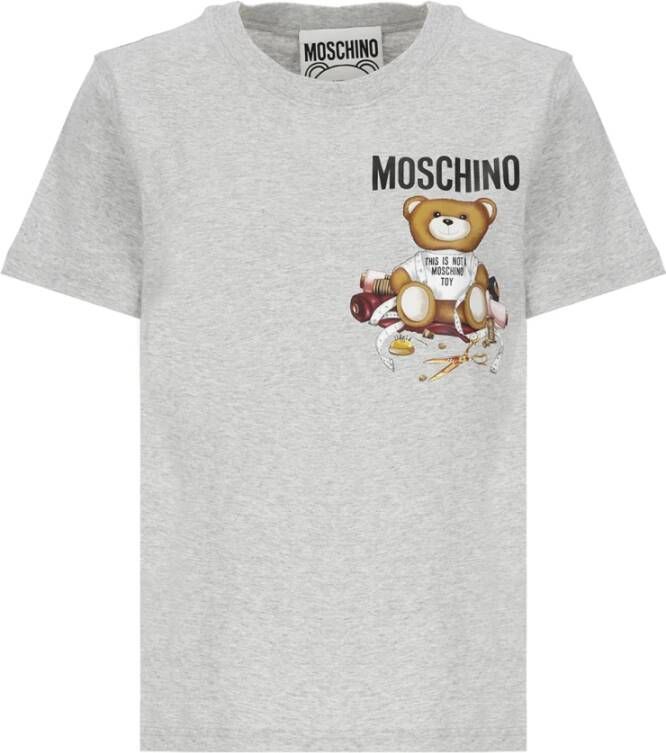 Moschino Grijze T-shirt met Teddy Bear Print voor Dames Gray Dames