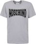 Moschino Grijs Geborduurd Logo T-Shirt Gray Heren - Thumbnail 1