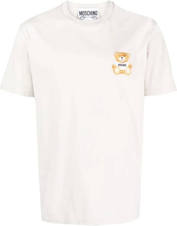 Moschino Teddy Bear Katoenen T-Shirt Gray Heren