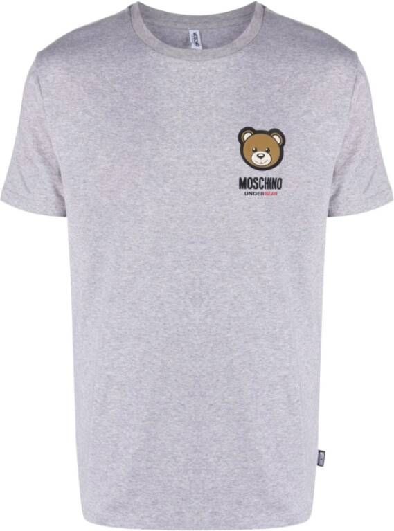 Moschino Leo Teddy-print T-shirt Grijs Gray Heren
