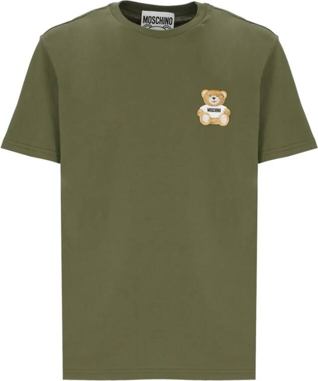 Moschino Stijlvolle Groene Katoenen T-shirt voor Heren Green Heren