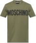 Moschino Katoenen T-shirt met logo print Groen Green Heren - Thumbnail 1
