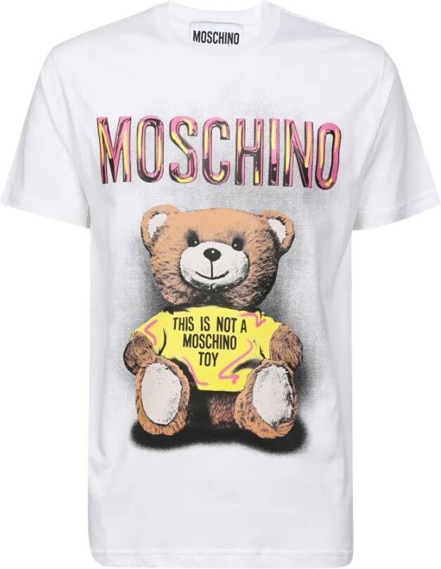 Moschino Multikleurig Logo Teddy Bear T-Shirt Multicolor Heren