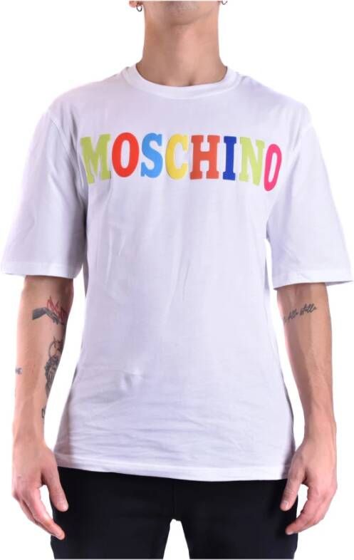 Moschino men short sleeve t-shirt crew neckline jumper Wit Heren