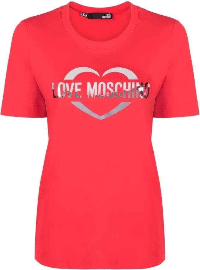 Love Moschino Grafische Print Dames T-shirt Lente Zomer Red Dames