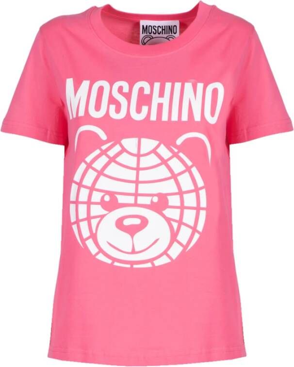 Moschino World Teddy T-Shirt Pink Dames