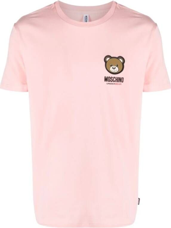 Moschino Roze T-shirts en Polos Pink Heren
